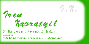 iren navratyil business card